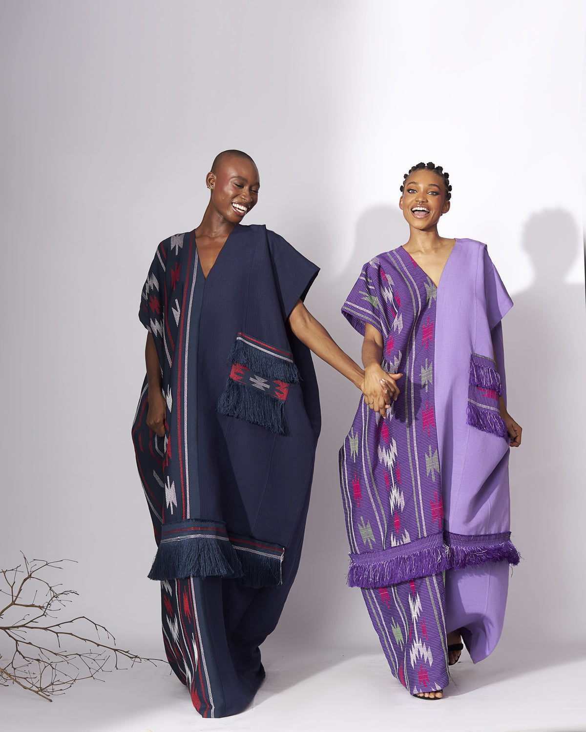 Ivie Navy/Lilac Kaftan - Hertunba