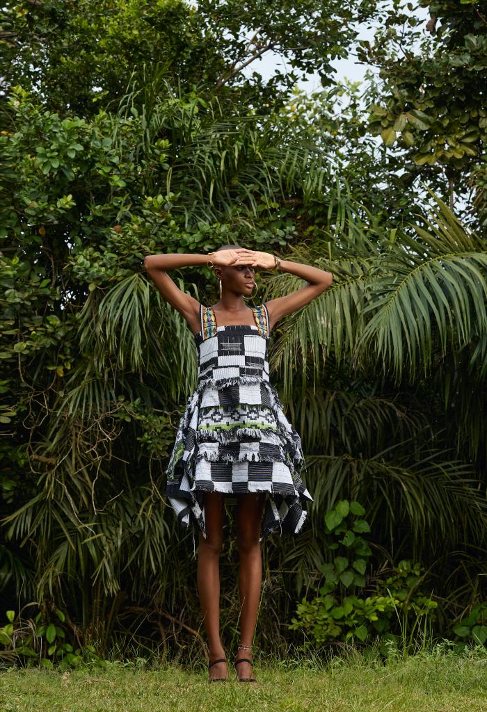 Achebe Tunic Dress in Black - Hertunba