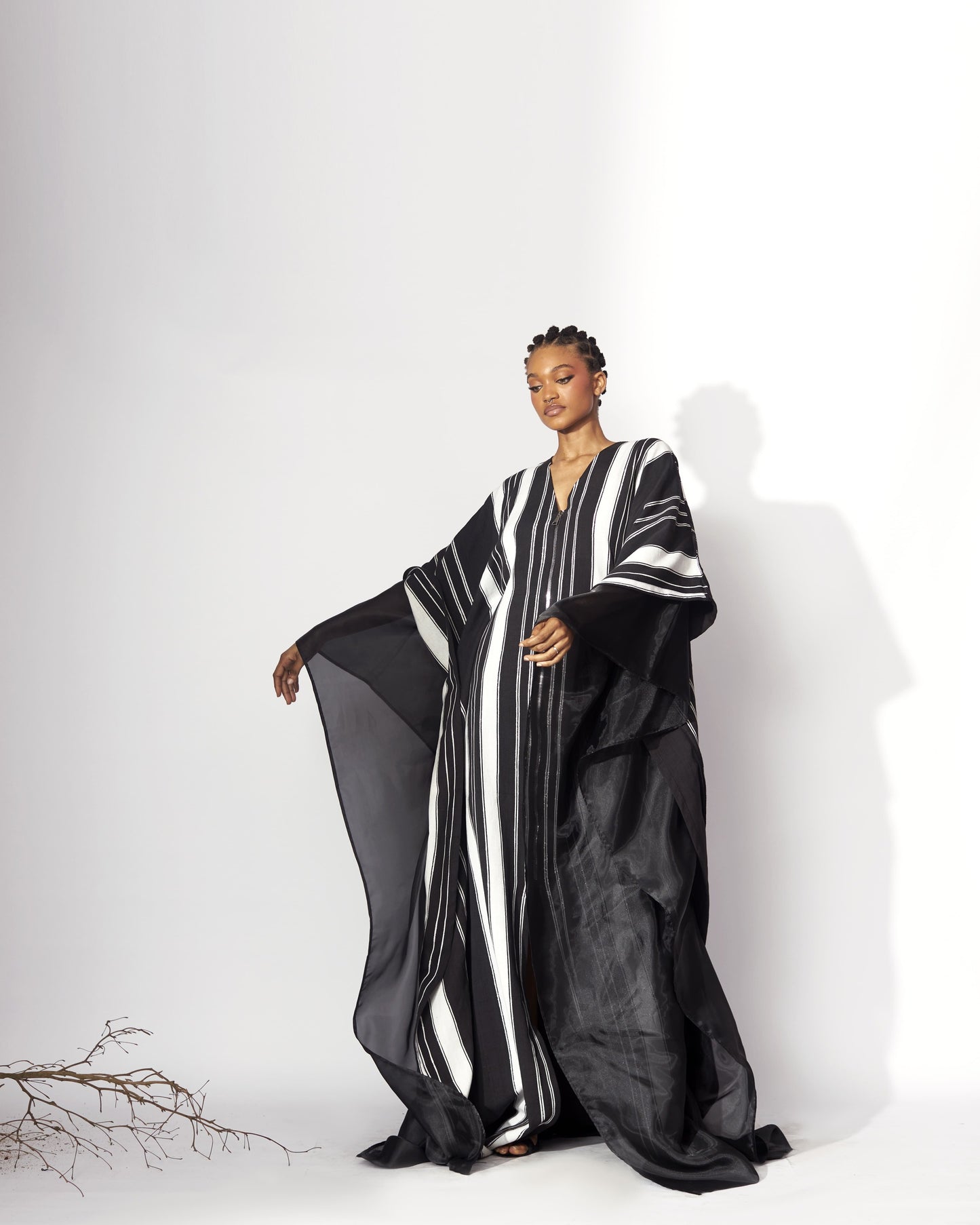 Oiza Kaftan (black/white)