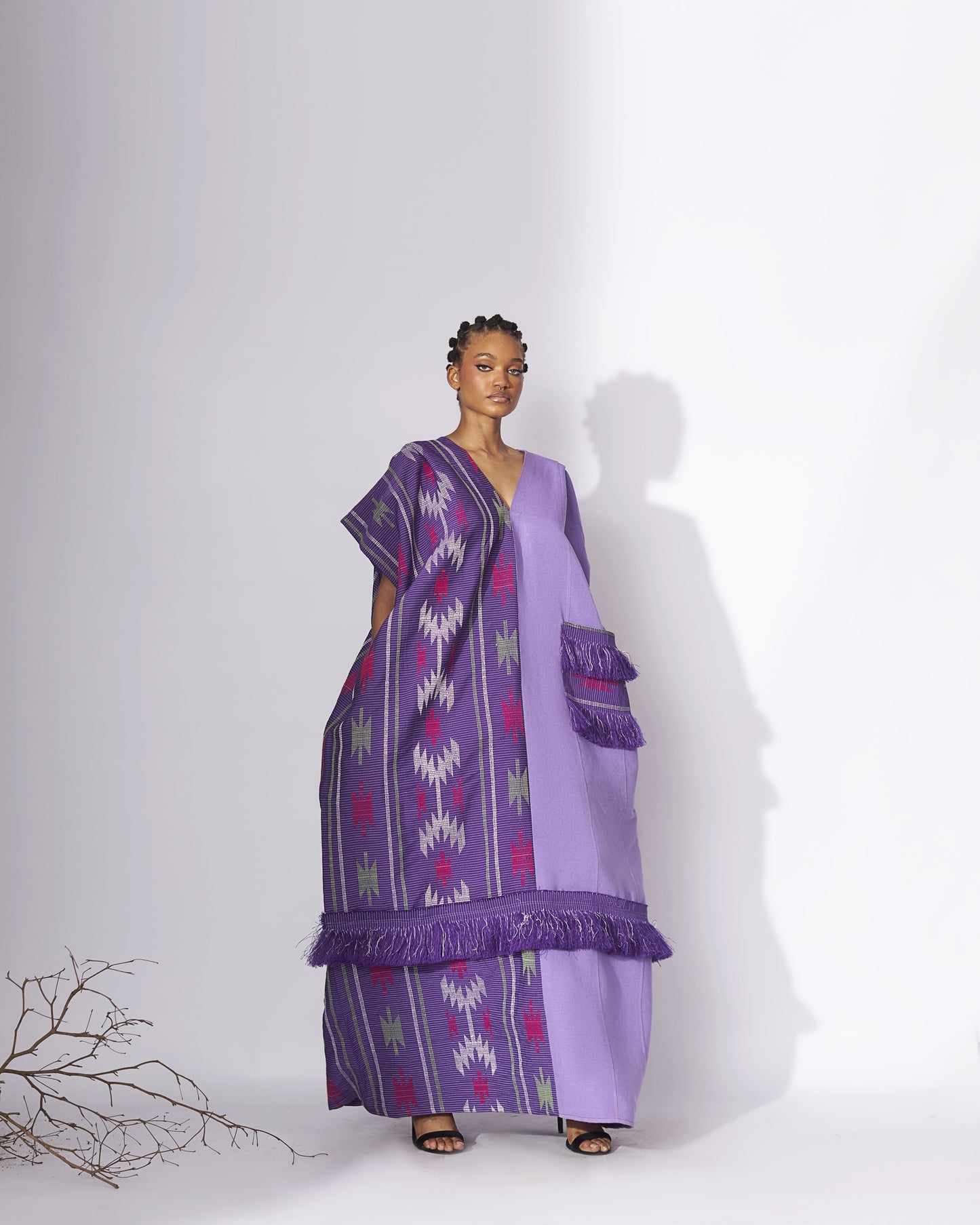 Ivie Navy/Purple Kaftan