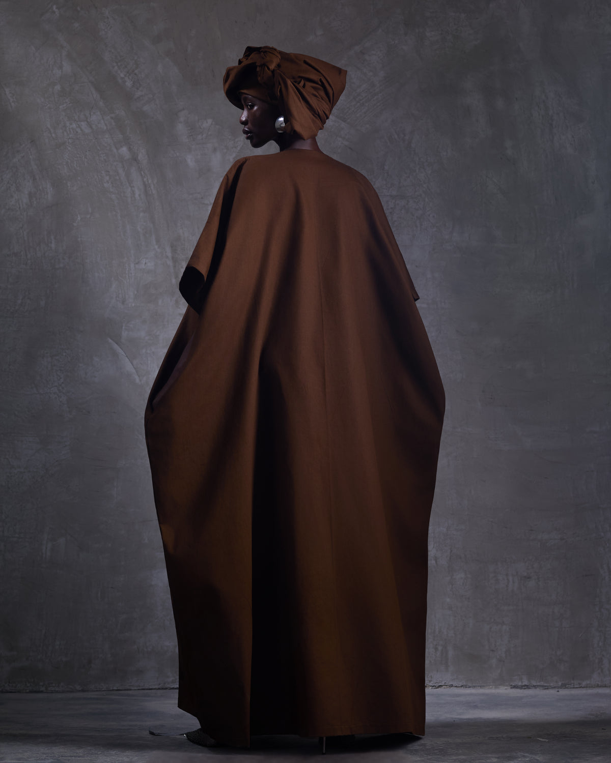 Dona Kaftan in  Brown & Khaki Hertunba