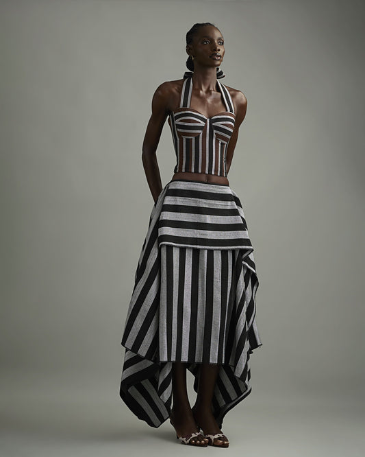 Mowa Skirt in Silver Hertunba
