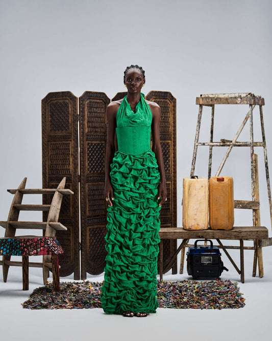 Green Omo Dress - Hertunba