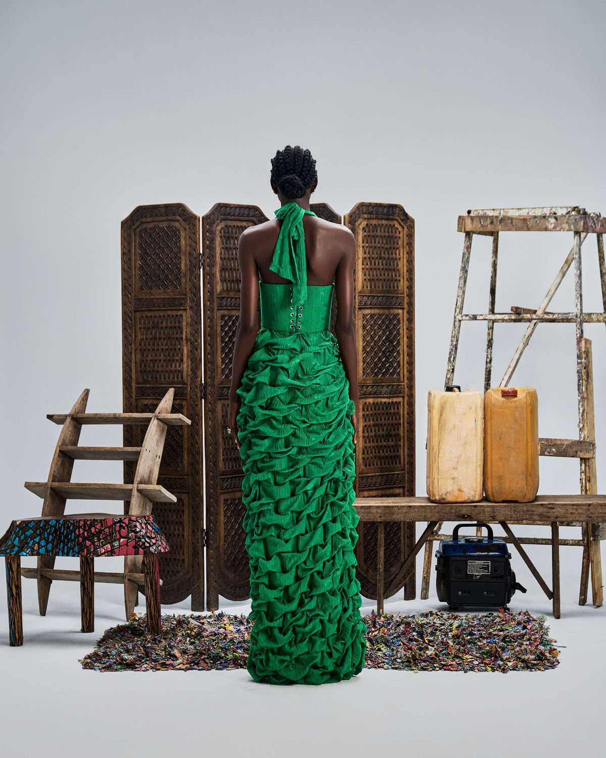 Green Omo Dress - Hertunba