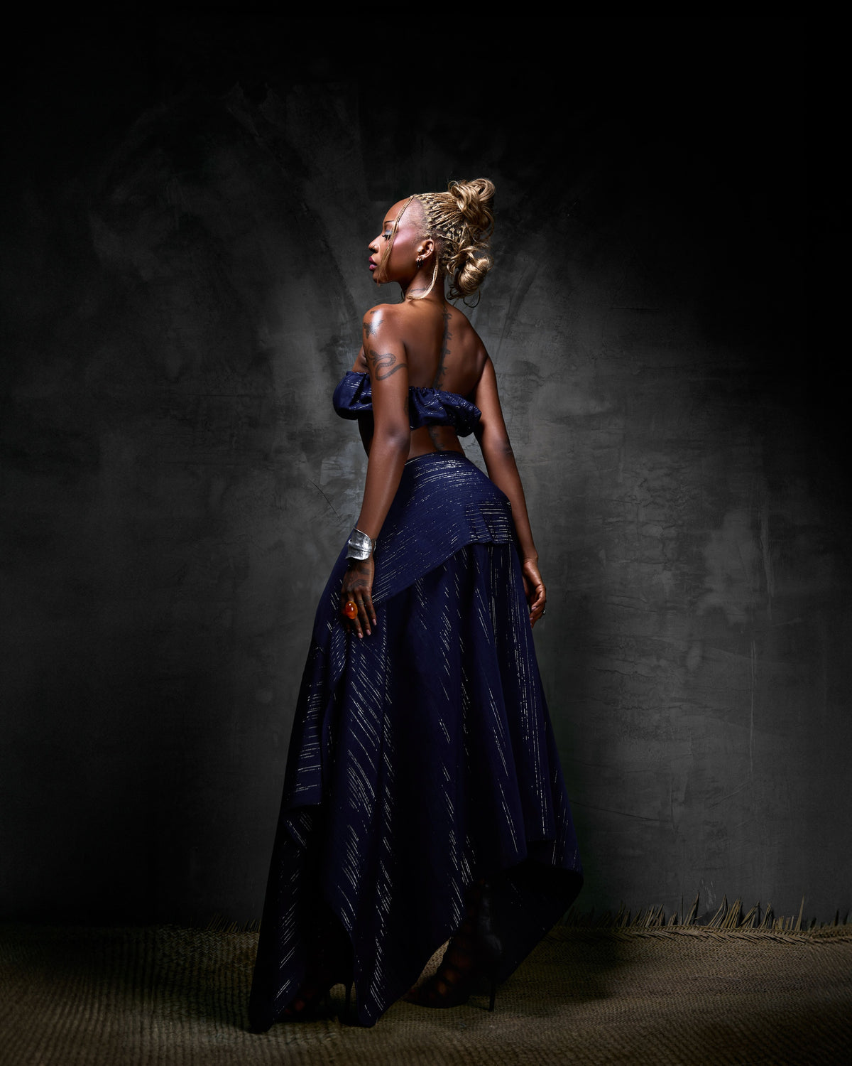 Ure 3 piece Set in navy Hertunba